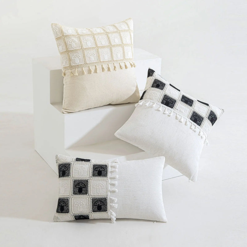 Afralia™ Geometric Checker Cushion Cover: Nordic Style Decorative Throw Pillow Cover