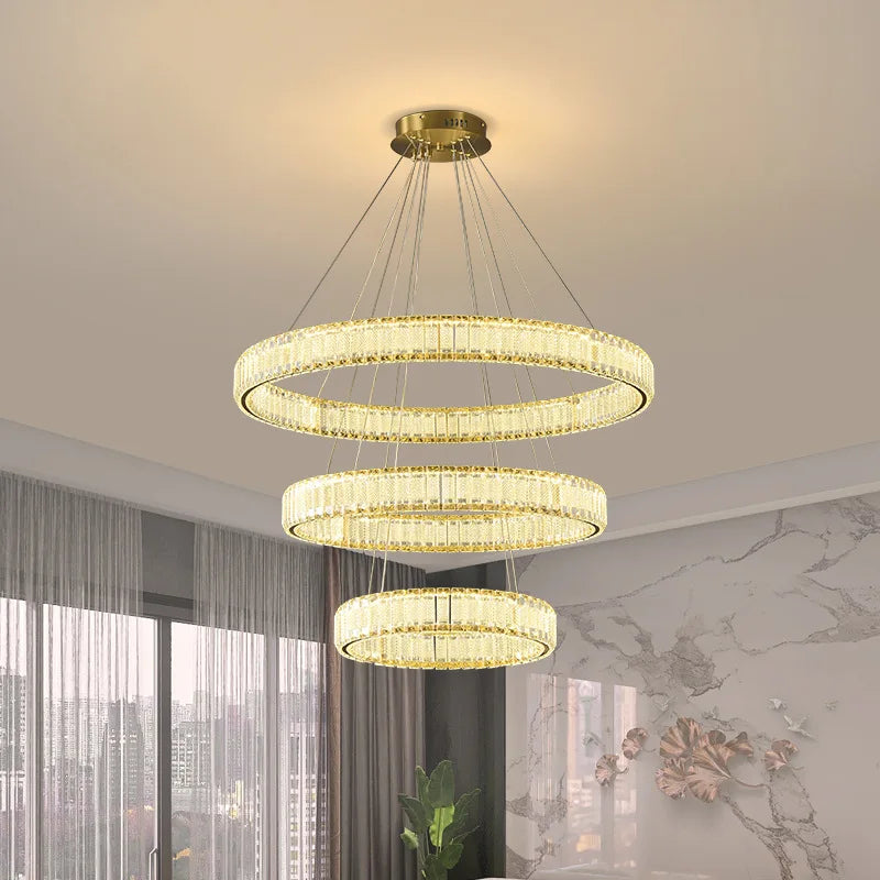 Afralia™ Crystal Chandelier Pendant Lamps for Home Decor and Modern Living Room Lighting