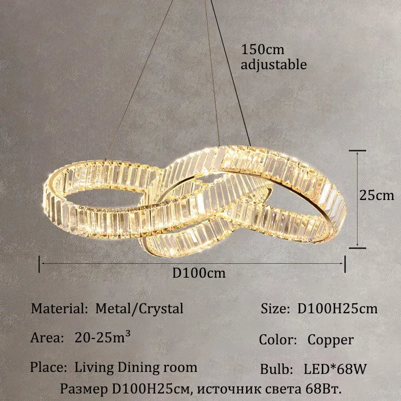 Afralia™ Crystal Ceiling Chandelier for Modern Luxury Home Decor
