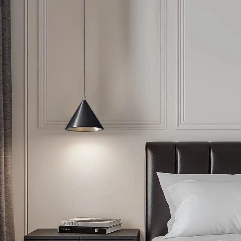 Afralia™ Brushed Sliver Black Pendant Light Chandelier for Bedroom Kitchen Dining Room