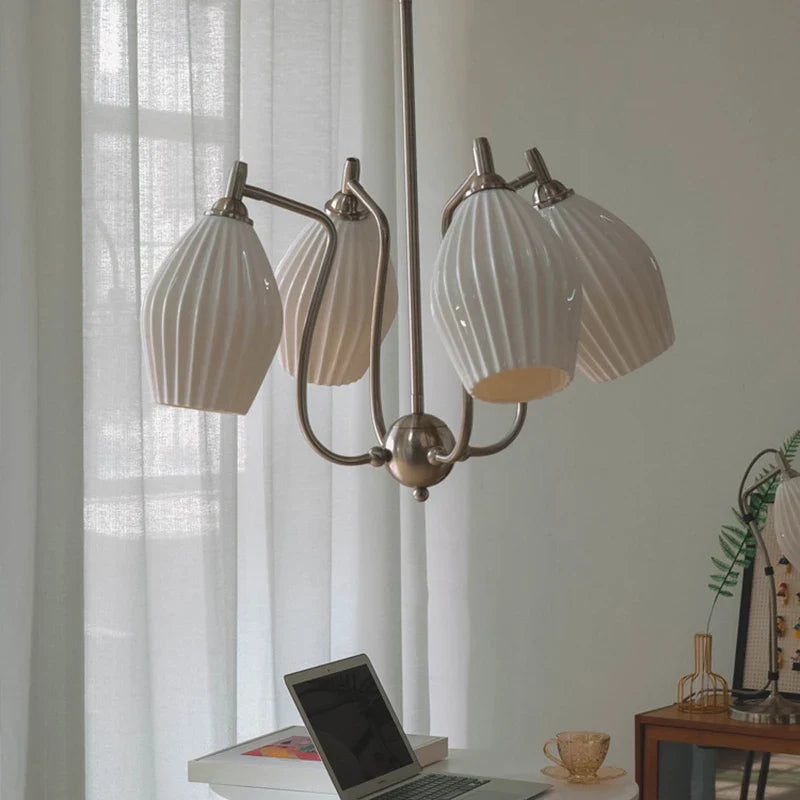 Afralia™ Ceramic Chandelier: French Bauhaus Style Art Pendant Light for Living Room, Dining Room, Bedroom