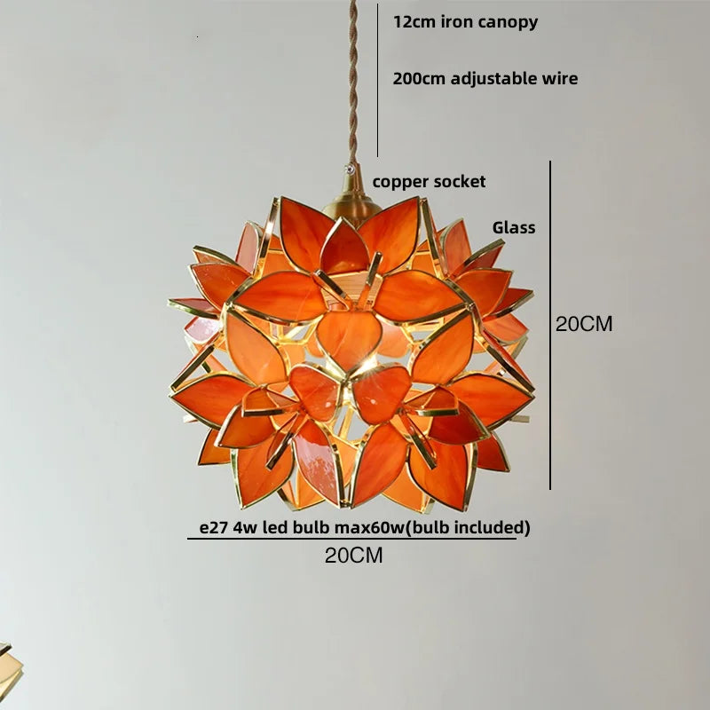 Afralia™ Glass Copper LED Pendant Lamp | Nordic Modern Luxury Hanging Light