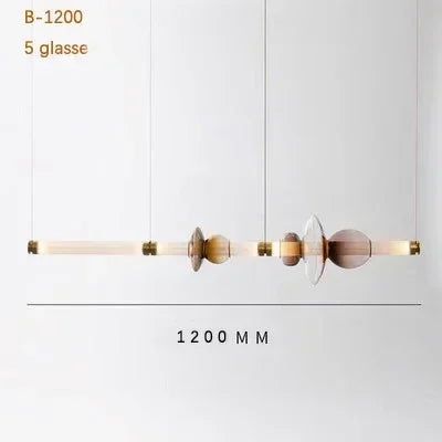 Afralia Luna Glass Chandelier: Postmodern Italian Design LED Lamp for Bedroom & Living Room