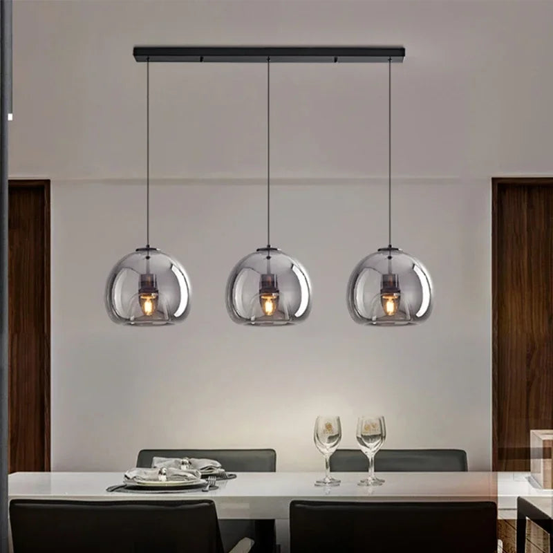 Afralia™ LED Glass Pendant Light: Modern Nordic Luxury Hanging Lamp Fixture