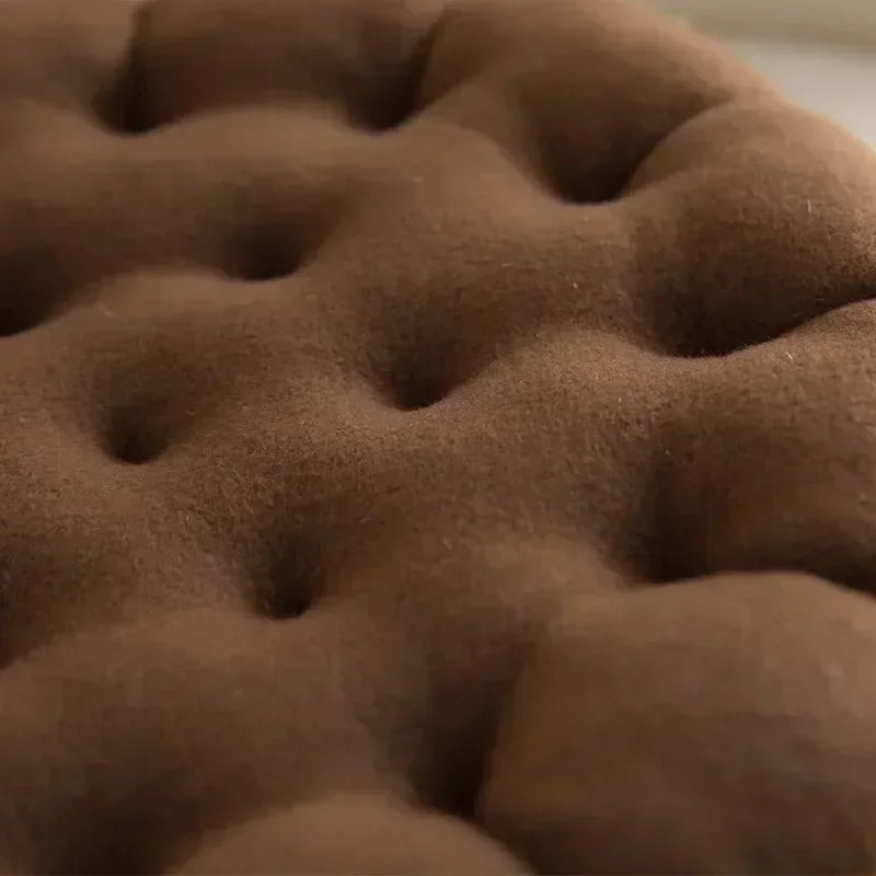 Afralia™ Plush Biscuit Sofa Cushion for Living Room & Bedroom Decor