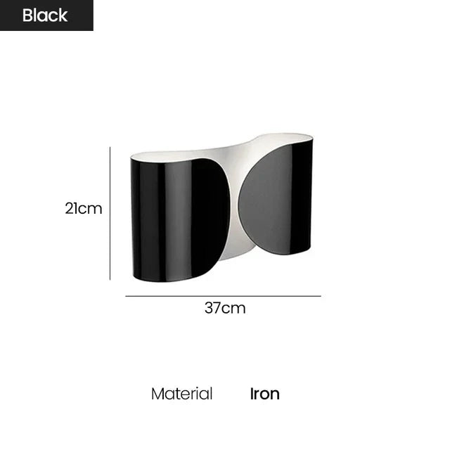 Afralia™ Modern LED Wall Sconce Light for Bedroom Decor Black Gold White Metal