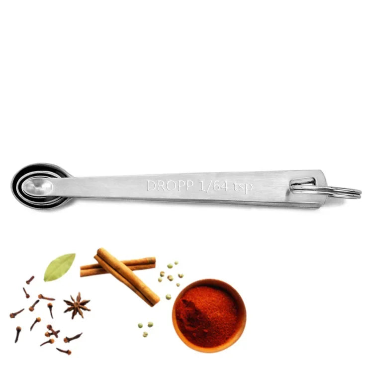 Afralia™ Stainless Steel Small Measuring Spoons Set for Seasoning Dry & Liquid Ingredients