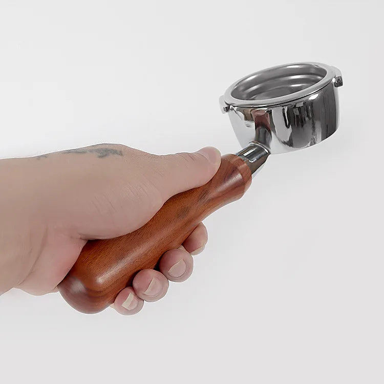 Afralia™ Wooden Handle M10 Filter Holder Espresso Barista Tool