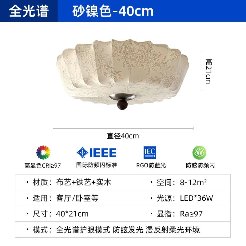 Medieval Style Wooden LED Ceiling Light by Afralia™ for Home, Bedroom, and Cafe