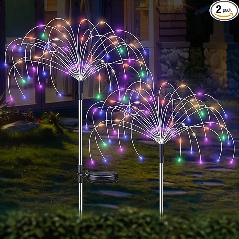 Afralia™ Solar Firework Fairy Light for Outdoor Garden Decoration