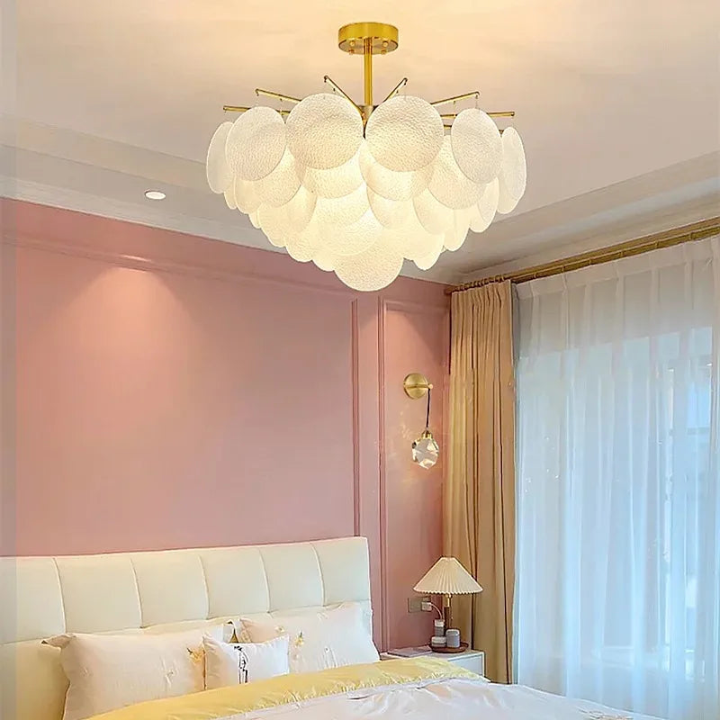 Afralia™ Modern Glass Chandelier Living Room Dining Bedroom Hall Pendant Lamp
