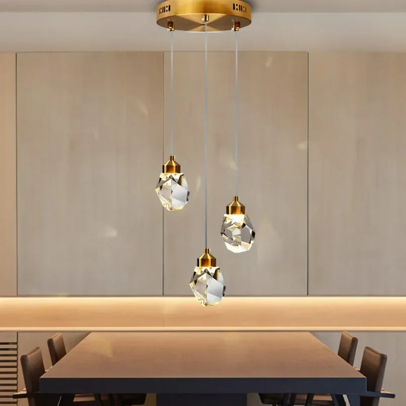 Afralia™ Crystal Pendant Light: Elegant Lighting for Bedroom, Hotel, Restaurant, and Kitchen Island