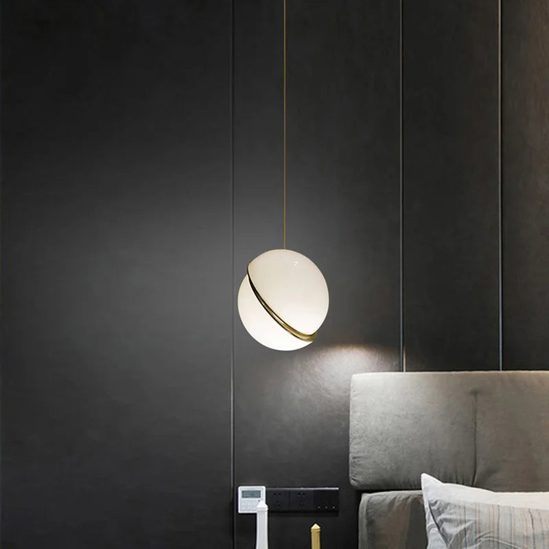 Afralia™ LED Ball Chandelier for Dining Room Bedroom Decor - Nordic Creative Pendant Lights