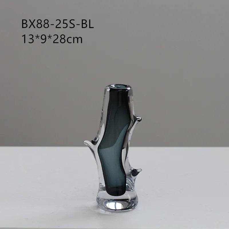 Afralia™ Glass Vase Branch Fork Shape Thick Bottle Floral Arrangement Terrarium