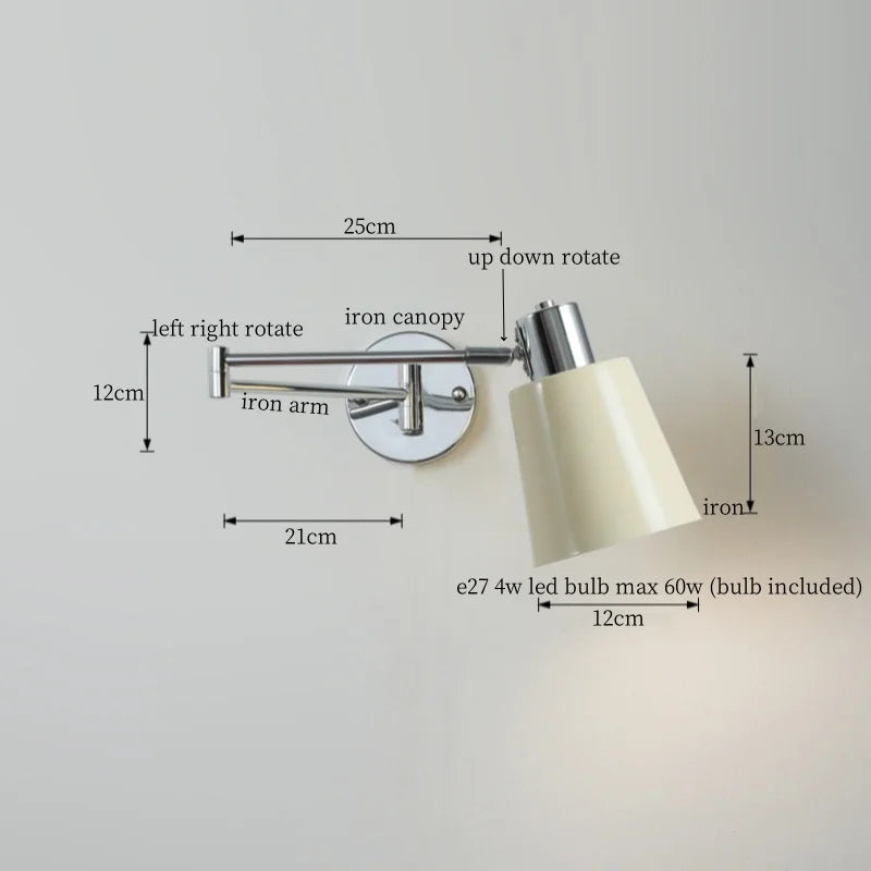 Afralia™ Black Iron LED Wall Sconce for Home Decor - Modern Nordic Style
