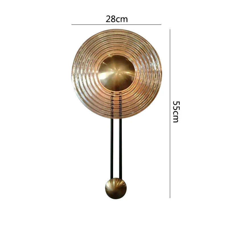 Afralia™ Minimalist Round Glass Wall Lamps for Bedroom and Living Room Decor