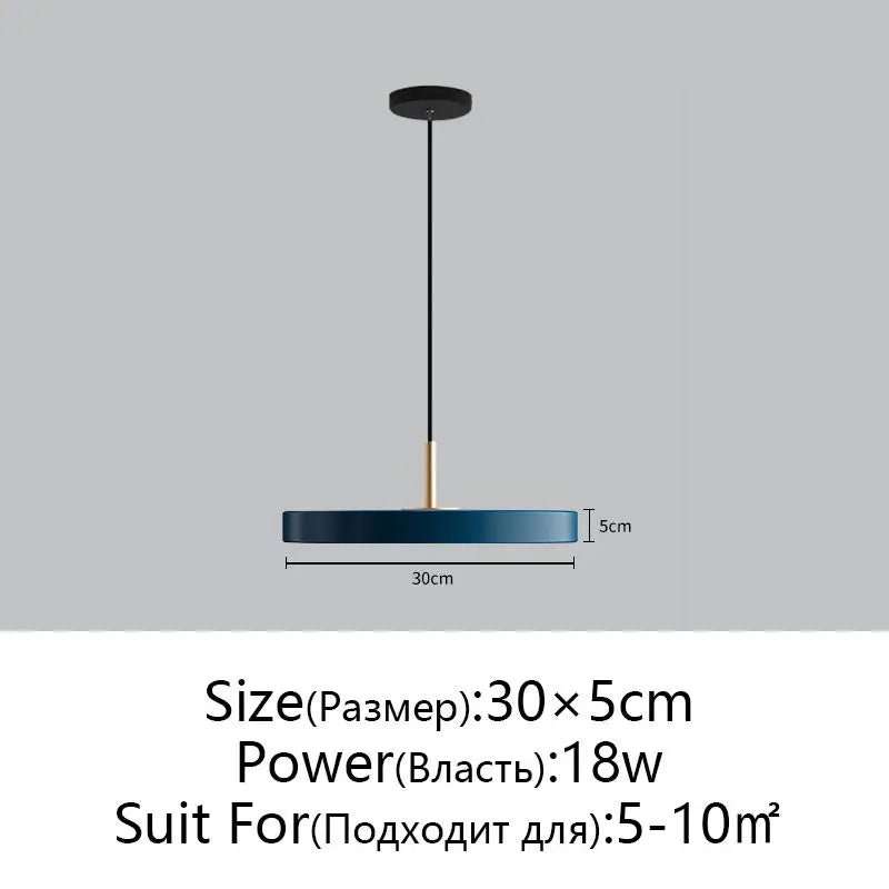 Afralia™ UFO Metal LED Pendant Light - Modern Art Design, Round Hanging Lamp for Home Decor