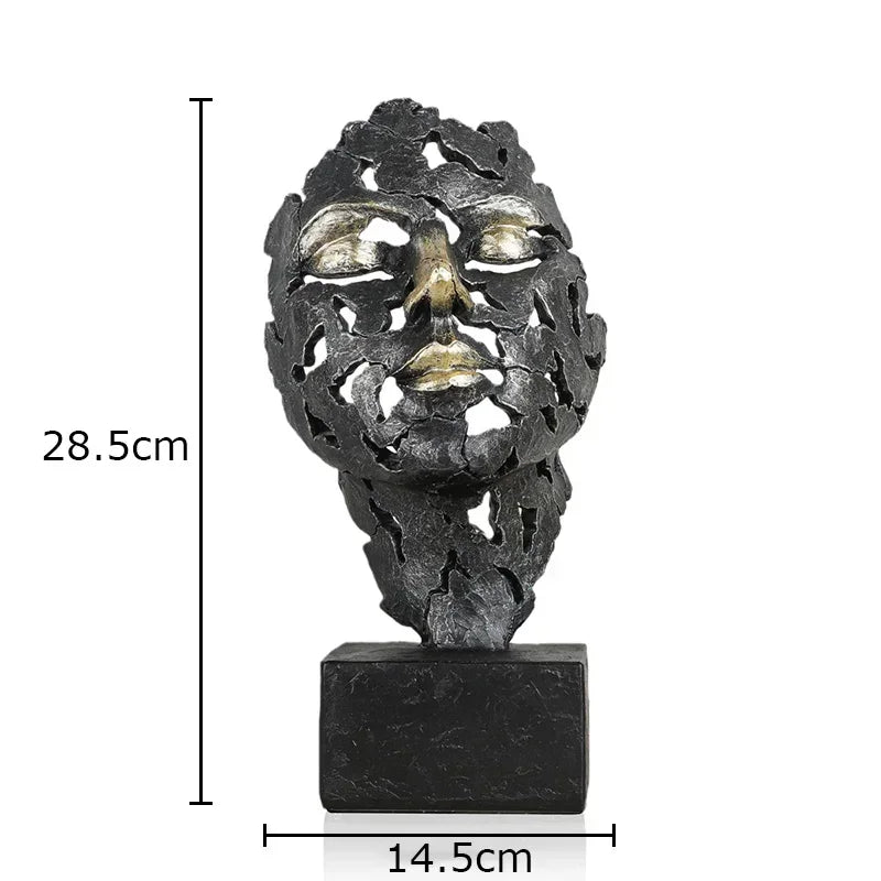 Afralia™ Creative Thinker Modern Sculpture Decor Ornament for Desk and Room Aesthetics