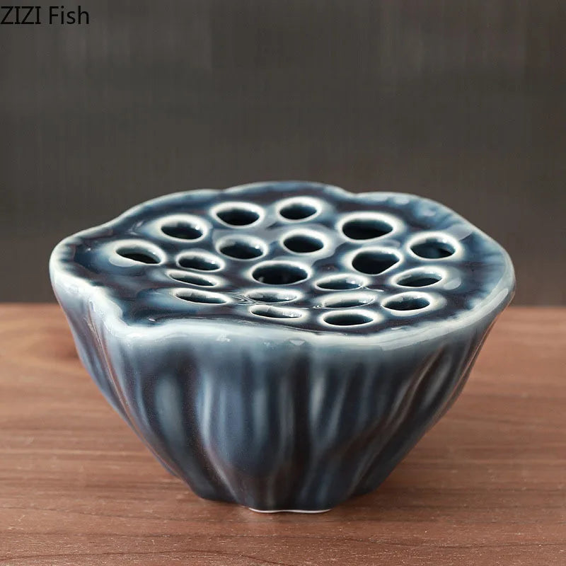 Afralia™ Lotus Ceramic Vase: Modern Home Decor and Flower Arrangement