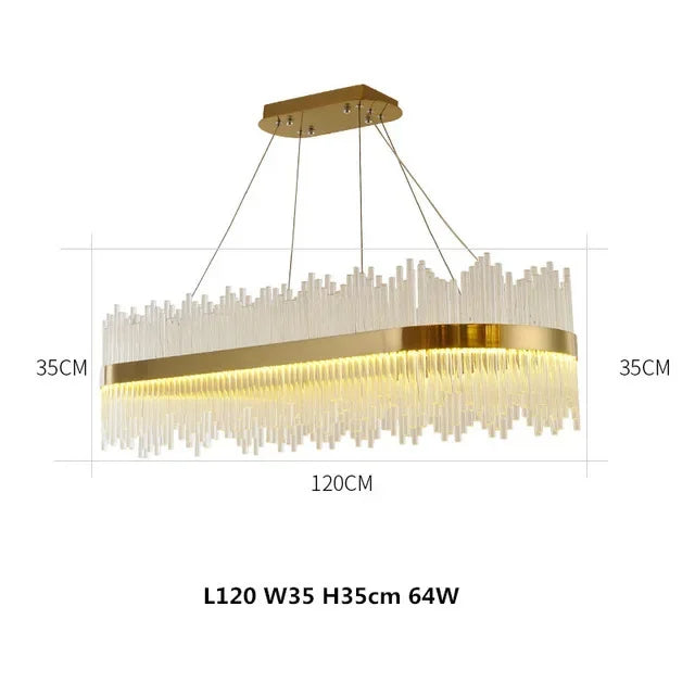 Afralia™ Gold Crystal Chandelier: Dimmable Luxury Pendant Lamp for Bedroom, Living Room & Hotel