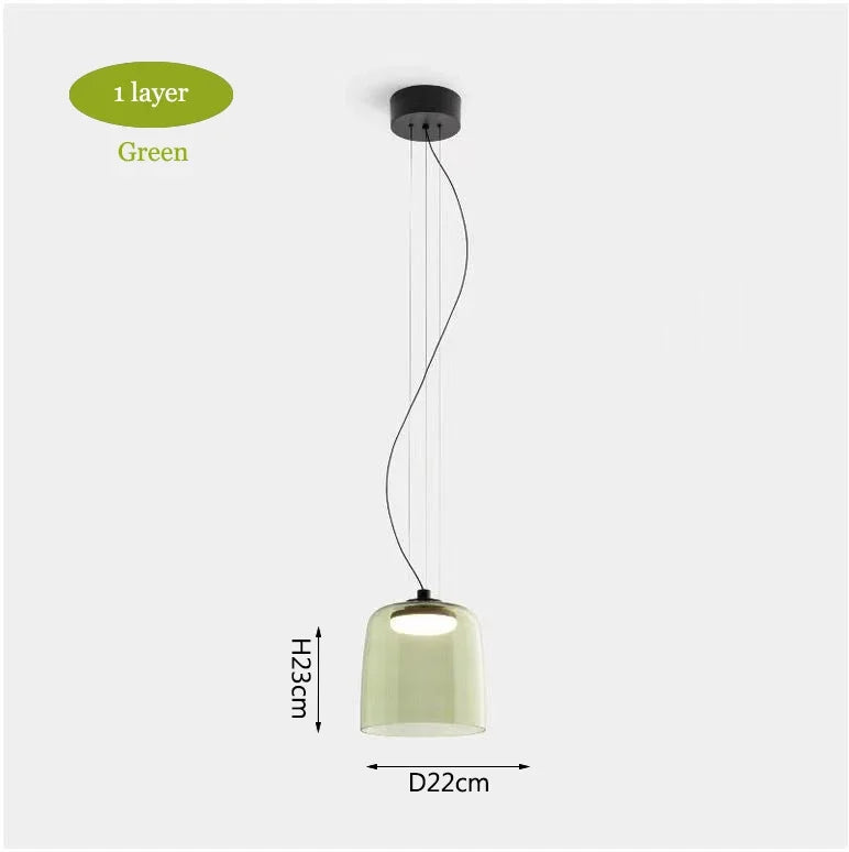 Afralia™ Orange Glass Pendant Lamp for Living Dining Room, Bar, Kitchen Island