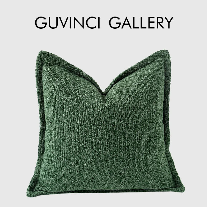 Afralia™ Cozy Green Handmade Pillow Cover 45x45cm - Nordic Fall Winter Home Decor