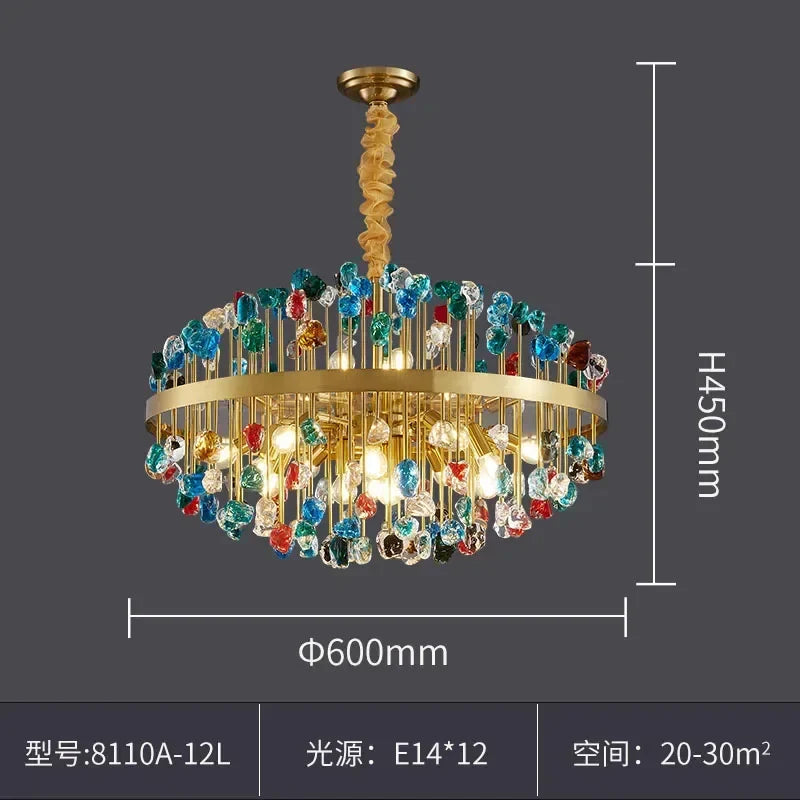 Afralia™ Crystal Chandelier LED Lighting Fixture for Dining Room & Kitchen Island