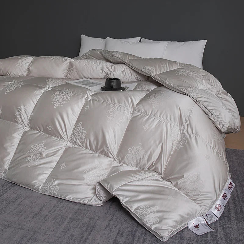 Afralia™ Luxury Goose Down Duvet Winter Comforter - Queen King Size Cozy Quilt Core