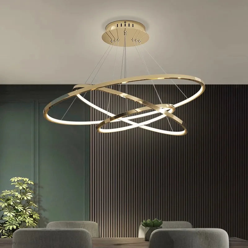 Afralia™ LED Chandelier Pendant Ceiling Lamp for Home Living Room Dining Indoor Lighting