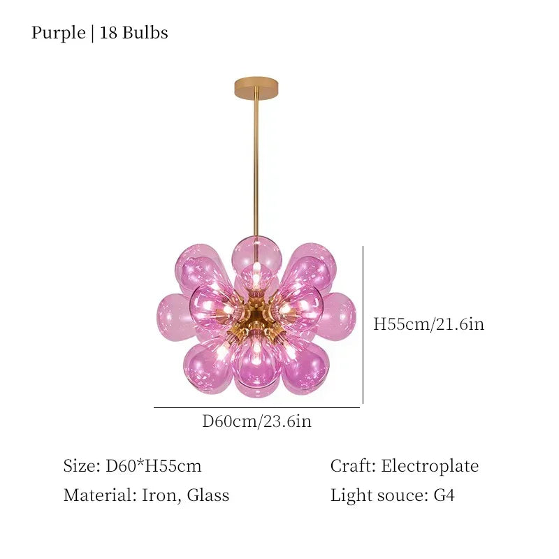 Afralia™ Nordic Molecular Bubble Glass Pendant Light