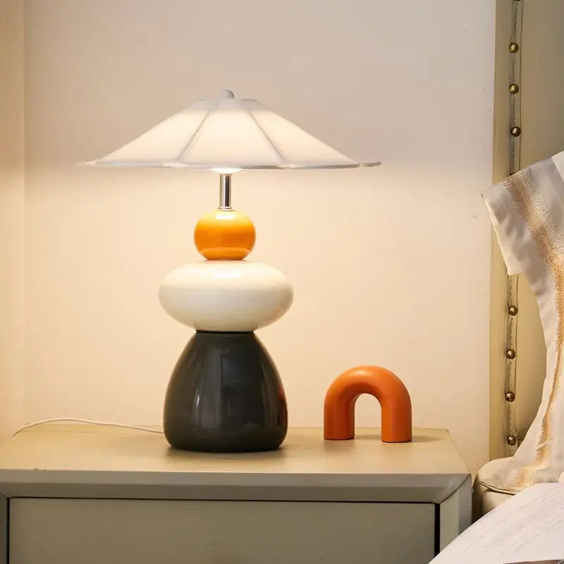 Afralia™ Ceramic Bedside Lamp | Luxe Study Desk Light | High-End Aesthetic Master Bedroom Lighting