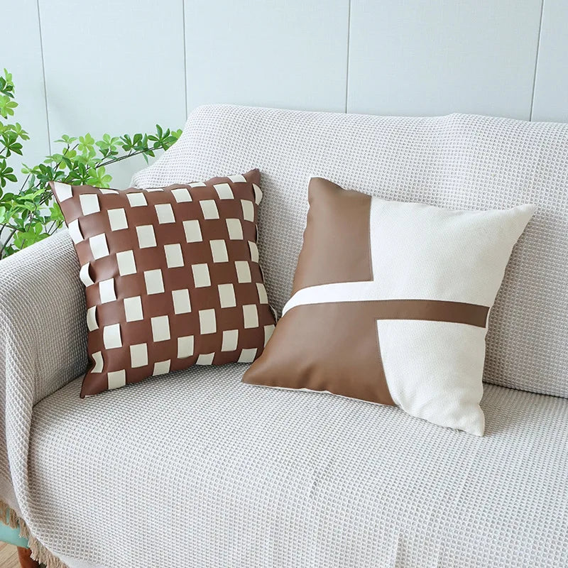 Afralia™ Luxury Coffee Fashion Pillowcase, Elegant Decorative Cushion Cover - Simple & Stylish