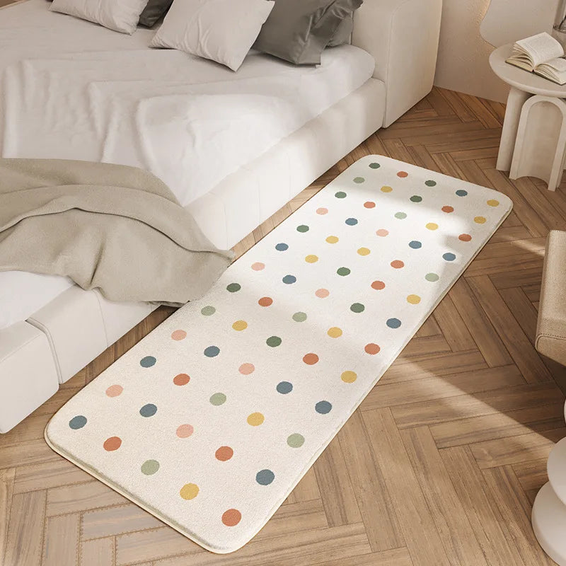 Afralia™ Cozy Faux Lamb Wool Bedside Rug for Bedroom Decor Anti-Slip Soft Living Room Carpet