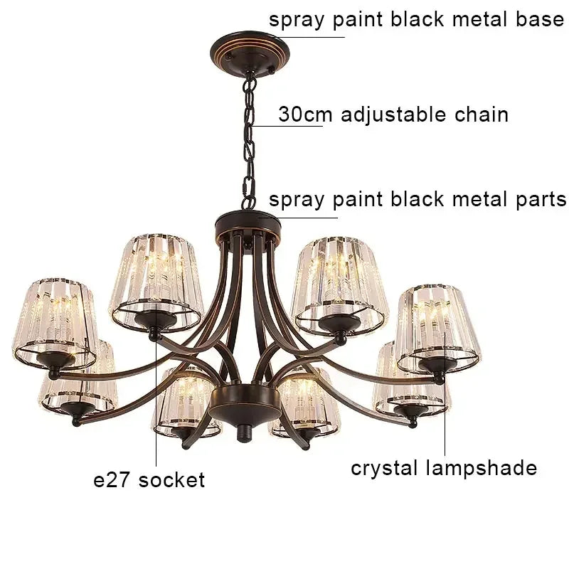 Afralia™ Crystal Chandelier Ceiling Lights for Modern Living Spaces
