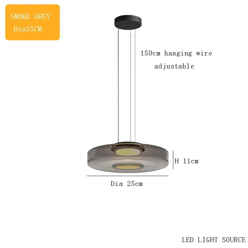 Afralia™ BOHEMIA Glass Pendant Light - Danish Design for Kitchen Island Dining Bedroom Tables