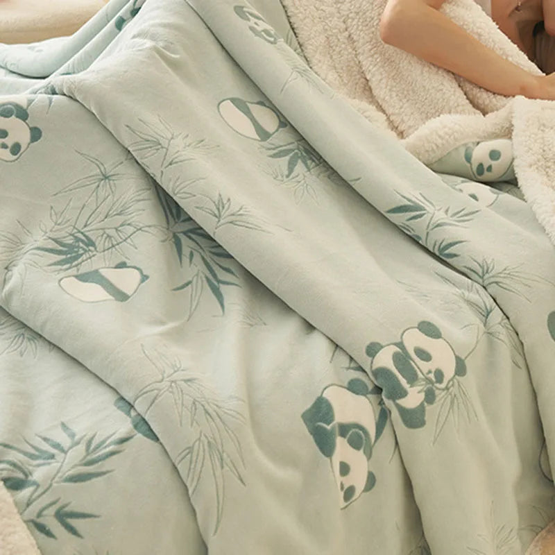 Afralia™ Winter 3D Carved Milk Velvet Blanket for Sofa - Soft Warm Nap Quilt