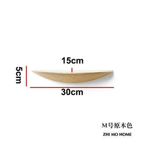 Afralia™ Modern Solid Wood Wall Shelf for Home Decoration