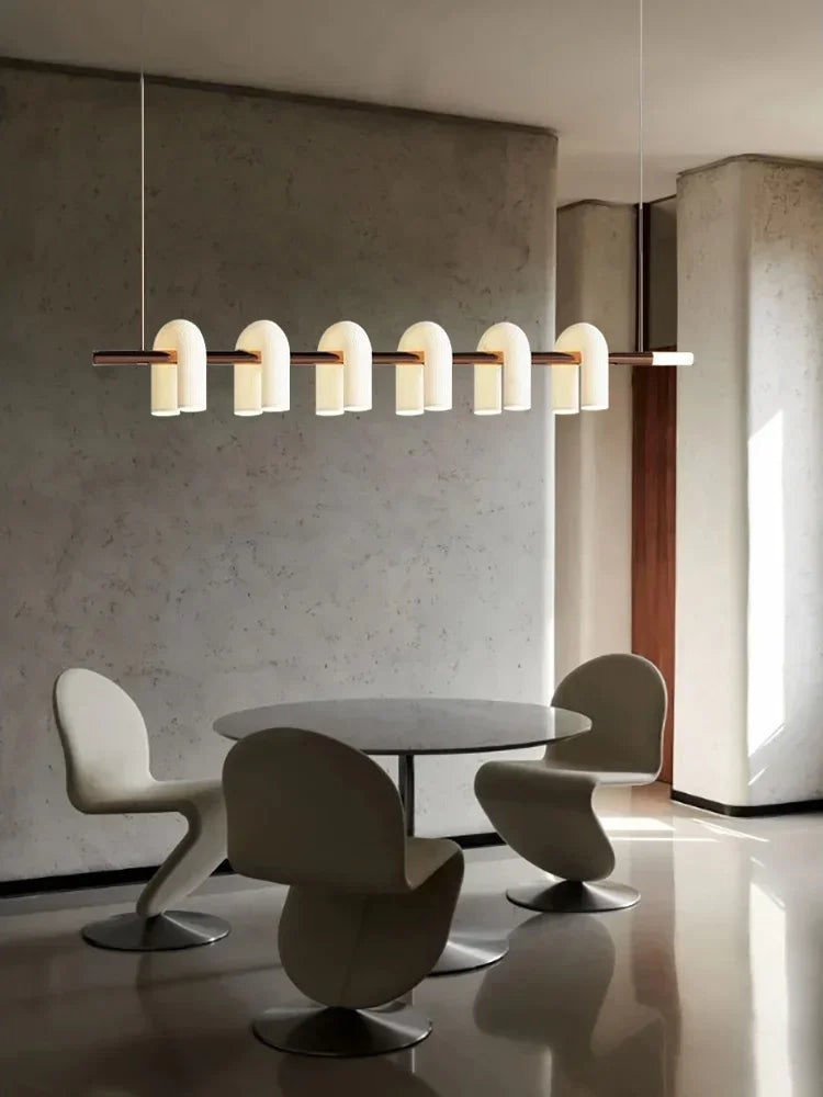 Afralia™ Art Deco White Acrylic Chandeliers: Elegant Indoor Living Room Lamps