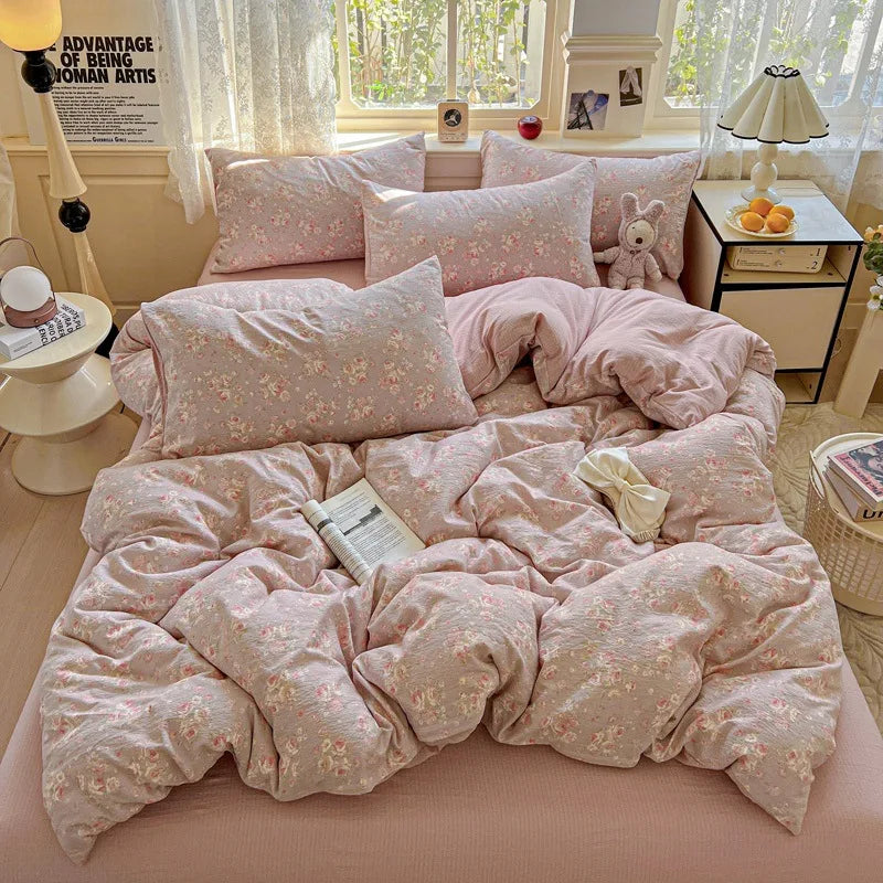 Afralia™ Cloud Touch Ultra Soft Duvet Cover Set in Sweet Design & Double Layer Yarn