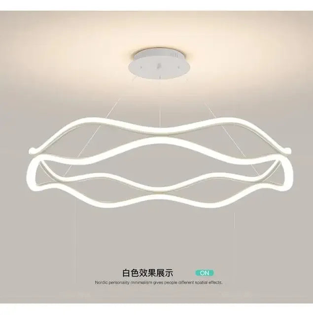 Afralia™ Luxury Ring LED Pendant Light Chandelier for Living Dining Bedroom Home Decor