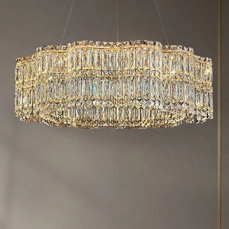 Afralia™ Luxury Crystal Chandeliers for Home Villa Decor Living Dining Lighting Fixture