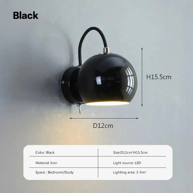 Afralia™ Nordic Iron Art Wall Lamp for Home Decor Minimalist Bedroom Living Room Lighting