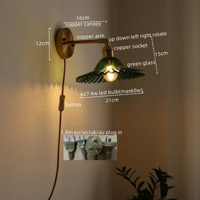 Afralia™ Modern Copper LED Wall Sconce, Nordic Design for Hallway, Living Room, Bathroom