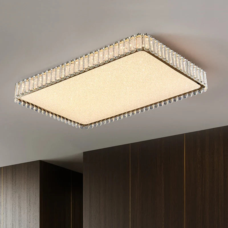 Afralia™ Crystal LED Ceiling Lights: Modern Home Lighting Fixture for Living, Dining, Kitchen, Bedroom