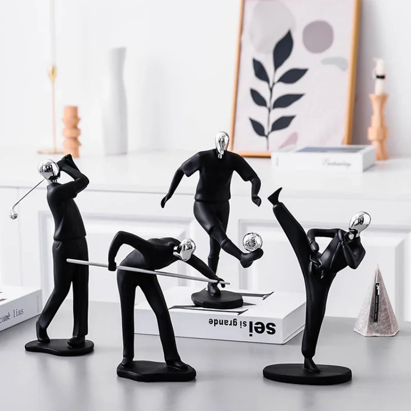 Afralia™ Champion Cyclist Sculpture Resin Figurine Modern Art Home Decor