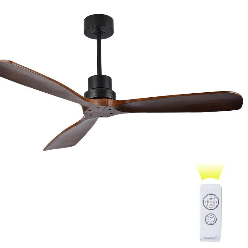 Afralia™ 52" Propeller Ceiling Fan in Wood, Silent Operation for Home and Loft.