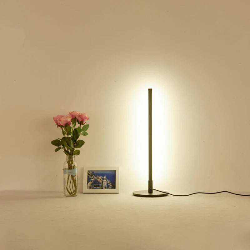 Afralia™ Minimalist LED Bedside Desk Lamp Modern Night Light Simple Bedroom Lighting