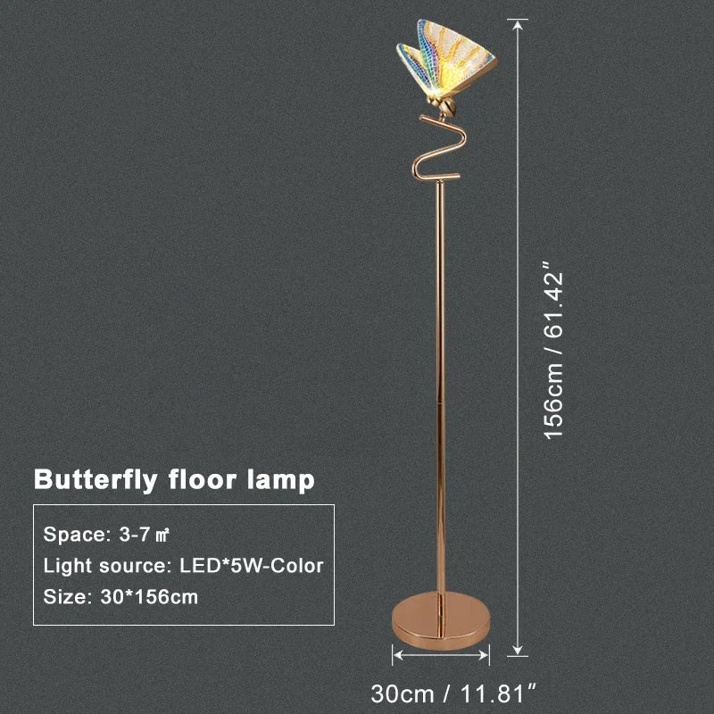 Afralia™ Butterfly Floor Lamp: Luxury Iron Art Decorative Lighting for Home Living Room