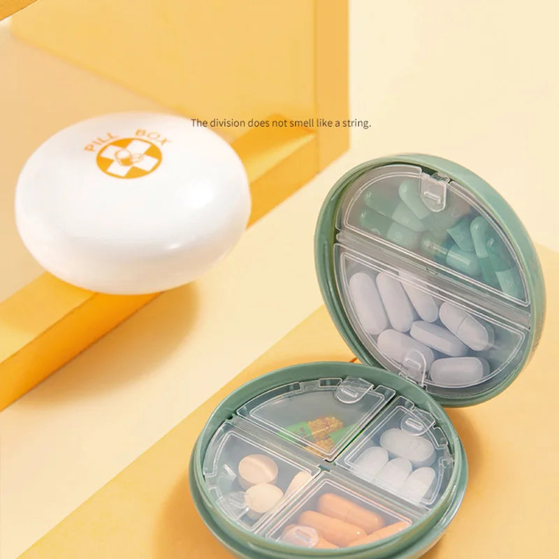 Afralia™ Pill Box Organizer 6 Grids - Portable, Moisture-Proof Storage Dispenser