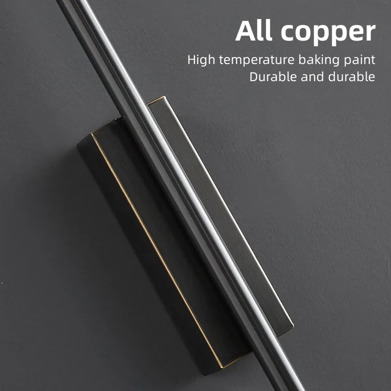 Afralia™ LED Strip Copper Wall Lamp for Living Room Bedroom Corridor Hallway